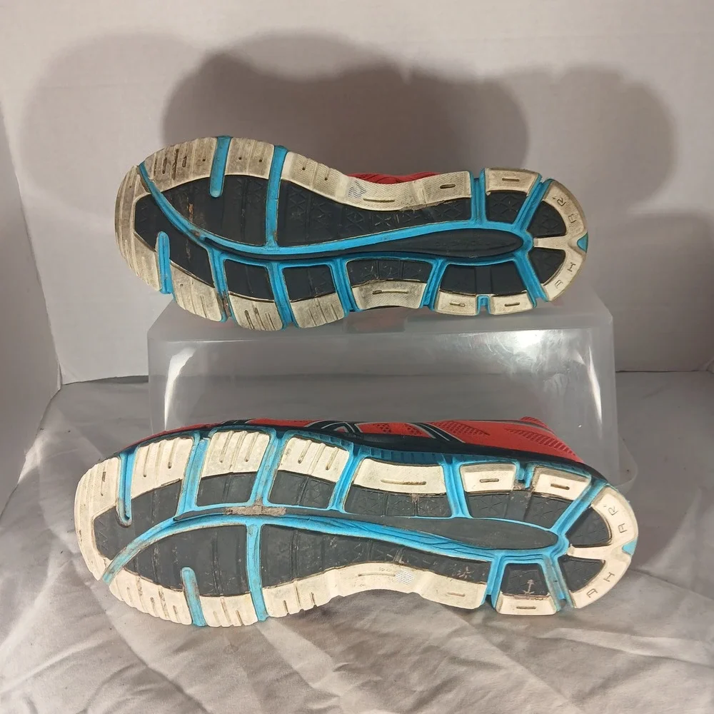 Asics Gel-Neo33 Running‎ Shoes Coral Pink Blue T272N Womens Size 9.5 Mens 8